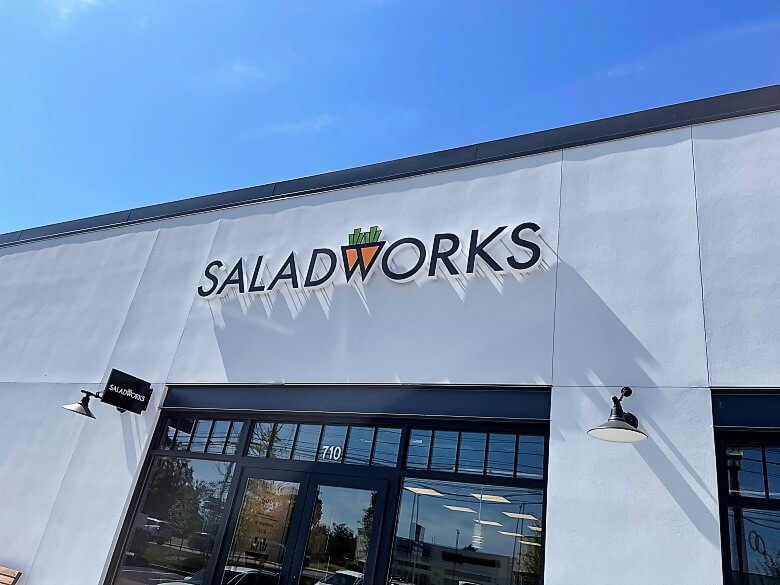 saladworks exterior dimensional letters logo